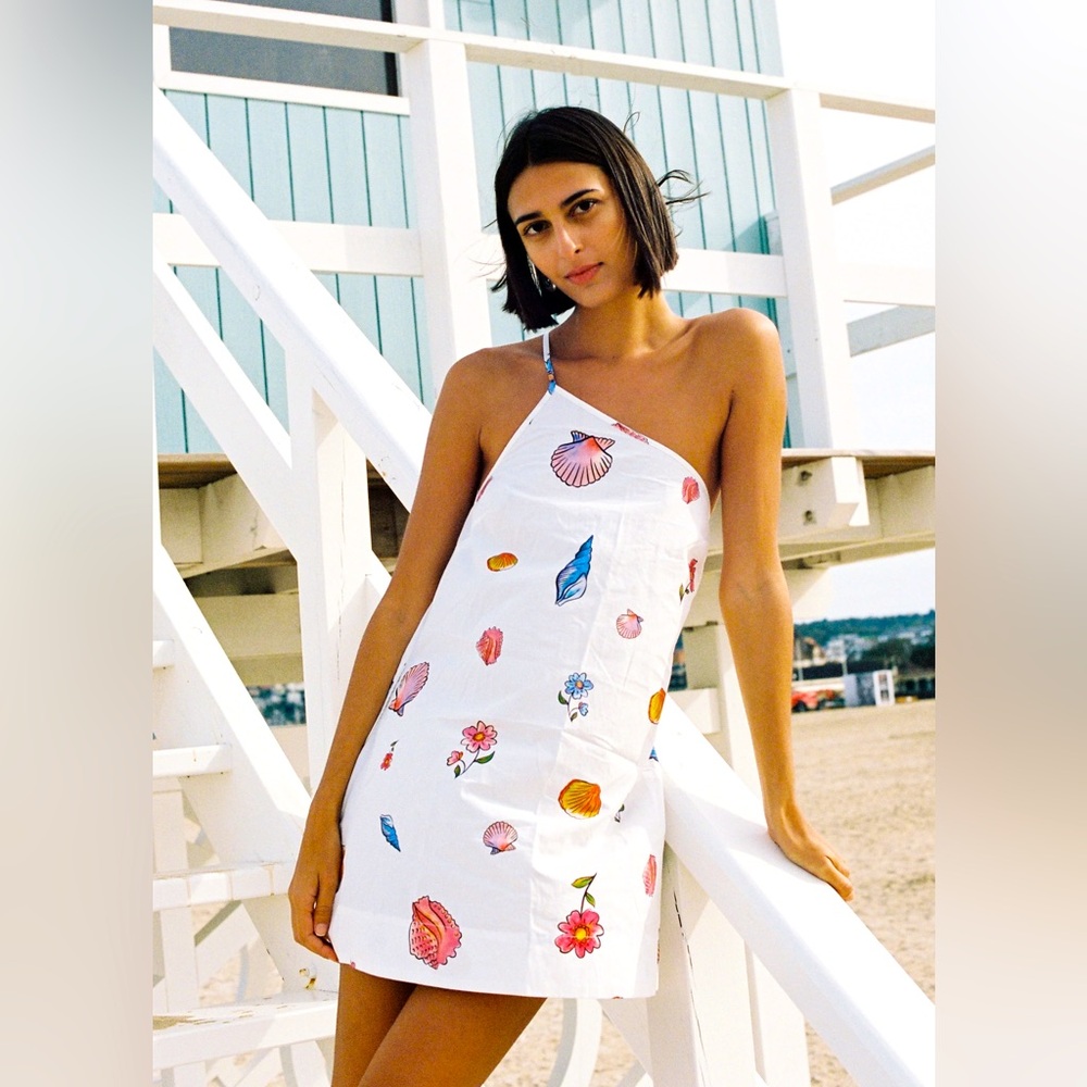 Ciao Lucia Mini Dress Asymmetrical Design